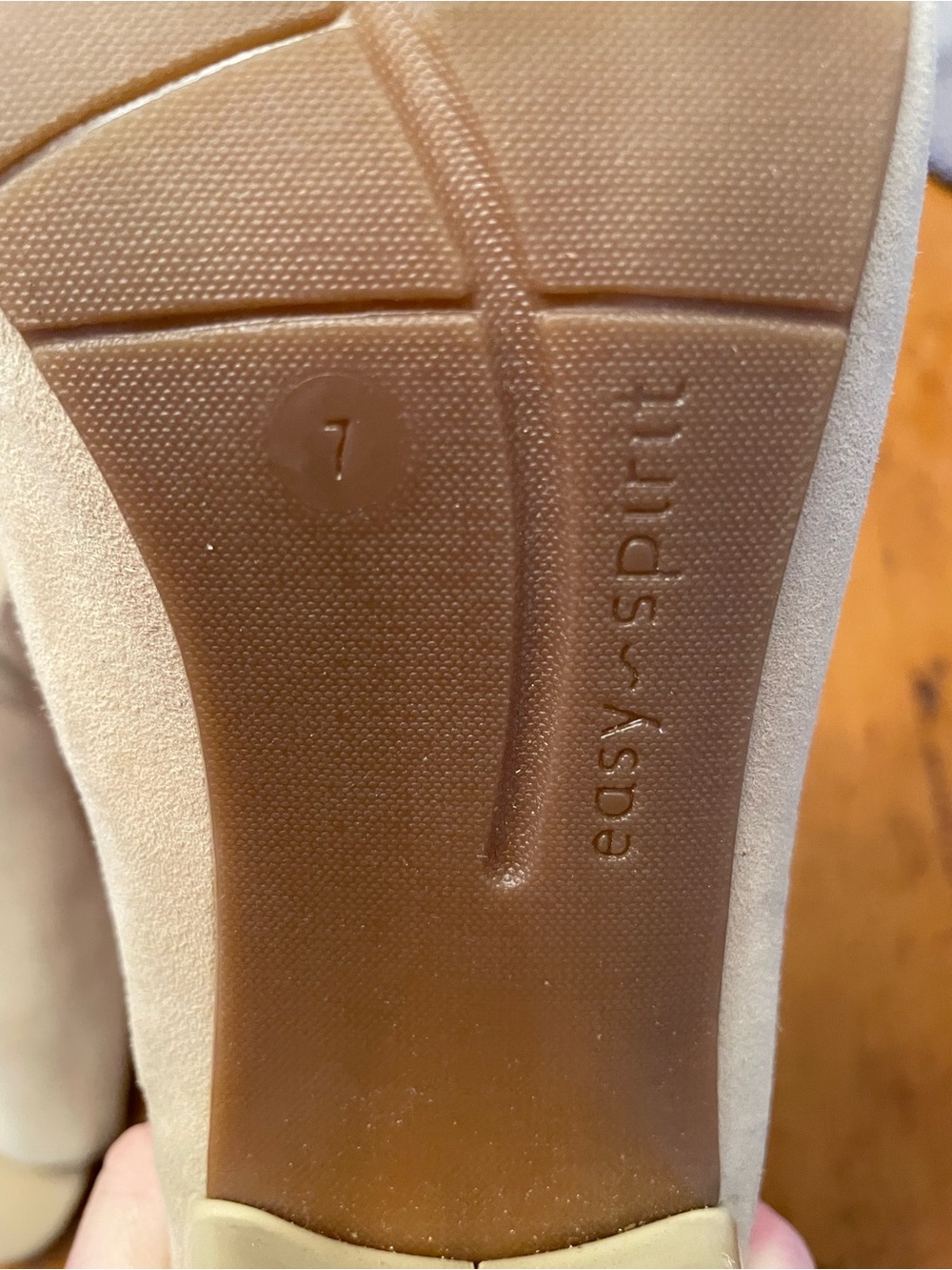 Easy Spirit Beige Open-Toe Slide Sandals - Picture 6 of 6
